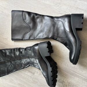 Born Black Leather Knee-High Boots size 9